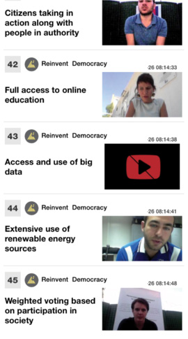 Browsing ideas of a dialogue