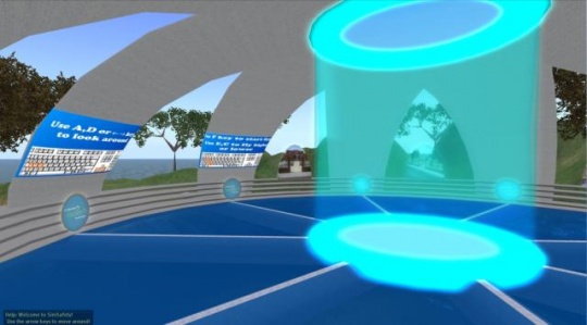 Simsafety Welcome Area.
